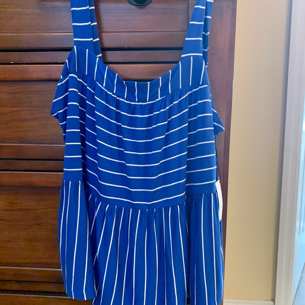 Blue Striped Tank Top